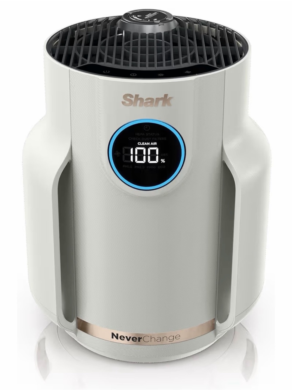 Shark Air Purifier in Off-White with Rose Gold Accents